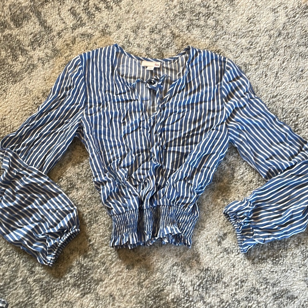 Blue stripe blouse